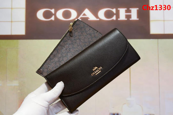 COACH蔻馳 F52689 女士信封錢包 簡單優雅 卡位/零錢位齊全 時尚按扣  Chz1330