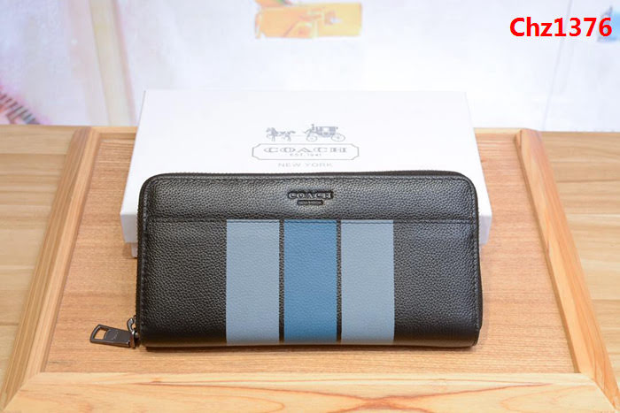 COACH蔻馳 F58109 coach最新款拼色 男士長款錢包 錢夾  Chz1376