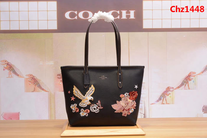 COACH蔻馳 秋冬新款 COACH 蔻馳 35865 新款刺繡 單肩托特TOTE女包  Chz1448