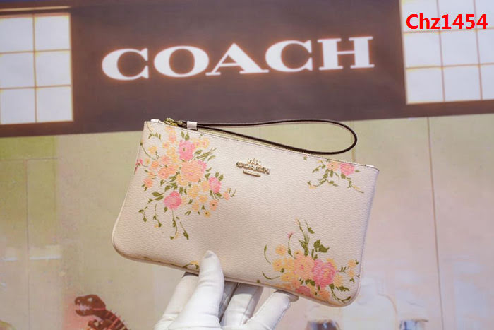 COACH蔻馳 原單 專櫃新款 28384 手挽包 白色櫻桃零錢包  Chz1454