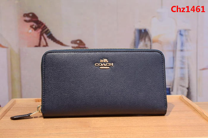 COACH蔻馳 原單 2017新款 Coach57713 最新皮紋顆粒紋牛皮 女士拉鏈錢包  Chz1461