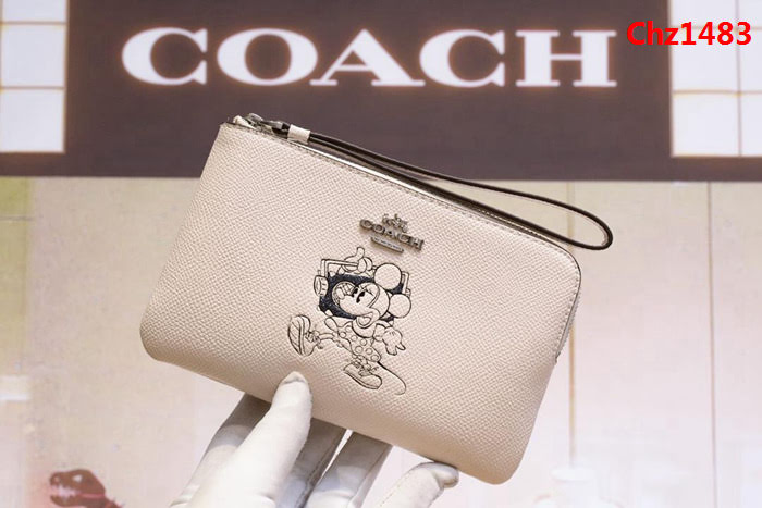 COACH蔻馳 原單級別 COACH 短款零錢包 頭層牛皮 拉鏈手包 64233  Chz1483