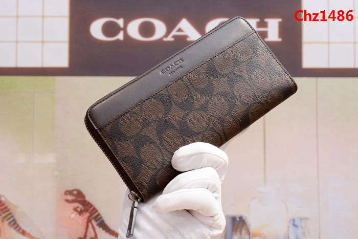 COACH蔻馳 原單 75000 頭層牛皮 長款男式錢包  Chz1486