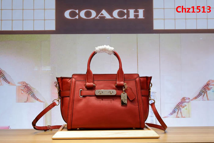 COACH蔻馳 代購正品 真正的牛貨 新款swagger27 F12111 專櫃新款光面牛皮 手提斜挎包  Chz1513