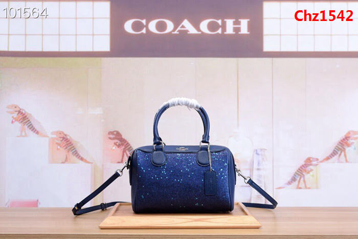 COACH蔻馳 57495 拼色波士頓枕頭包 手提斜挎包  Chz1542