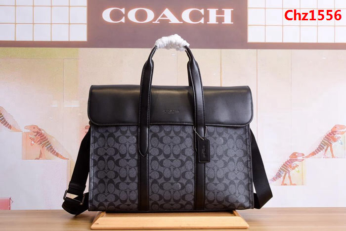 COACH蔻馳 專櫃新款 男士METROPOLITAN公事包 58097 頭層牛皮配pvc 可以放手提電腦  Chz1556