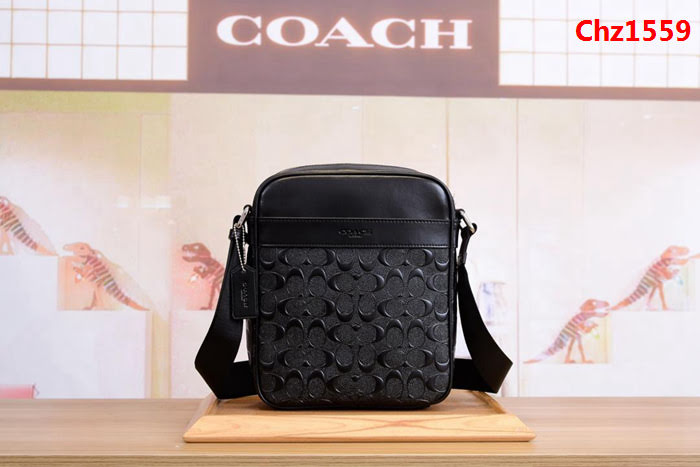 COACH蔻馳 原單 配頭層牛皮 721090 專櫃經典印花 男士單肩包  Chz1559