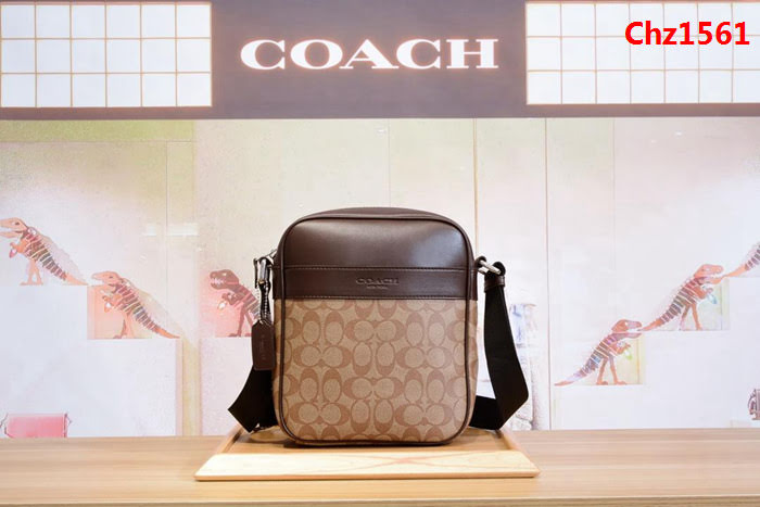 COACH蔻馳 原單質量 頭層牛皮 斜挎男包 71764  Chz1561