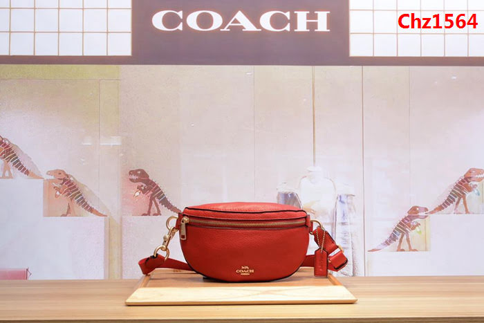 COACH蔻馳 原單新款 39939 真牛皮荔枝紋 女士腰包  Chz1564