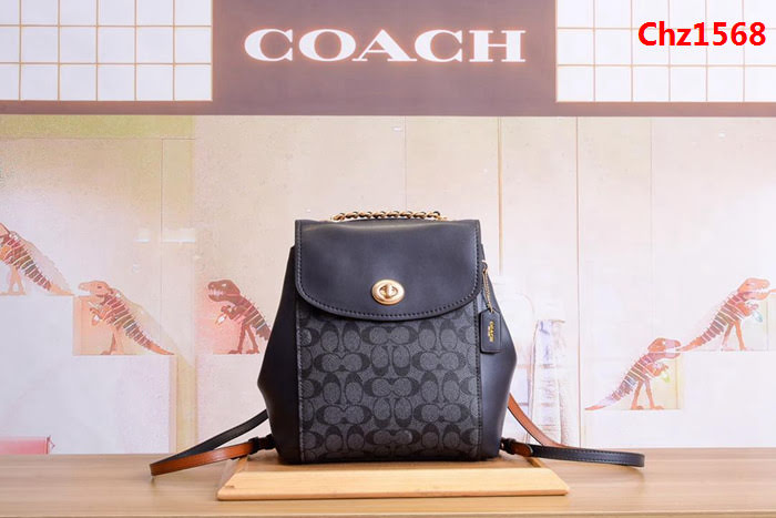 COACH蔻馳 38585 印花pvc拼牛皮 PARKER女雙肩背包 多用款式 雙肩書包 單肩斜挎  Chz1568