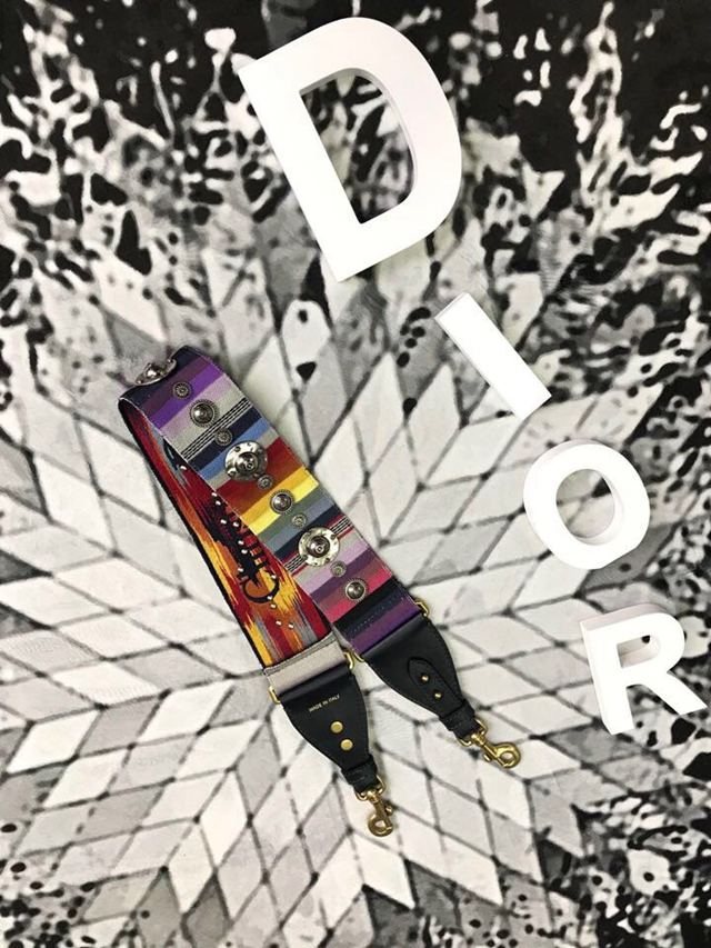 Dior肩帶 迪奧羅馬彩虹寬肩帶  Dyd1053