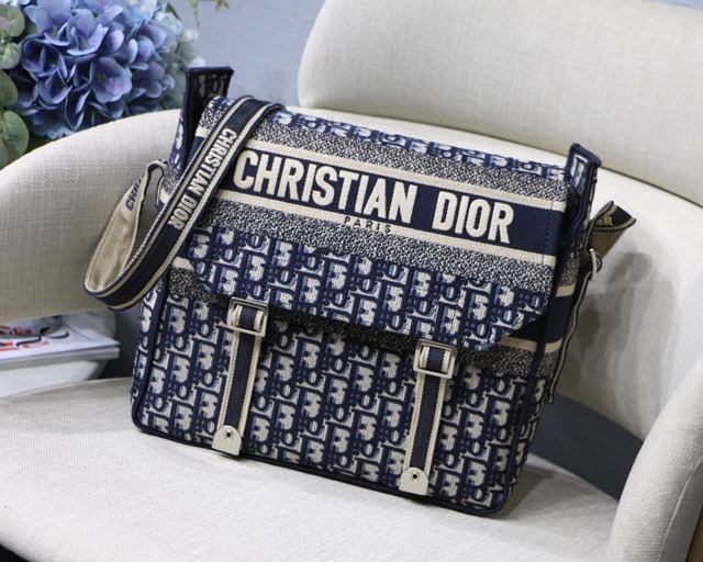 Dior包 迪奧新款郵差包 oblique復古印花圖案 Dior老花肩背包 M9020  Dyd1066