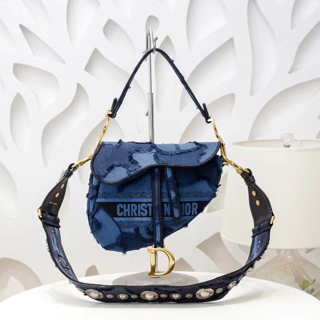 Dior包 迪奧Saddle Bag字母刺繡馬鞍包 Dior手提斜挎包  Dyd1418