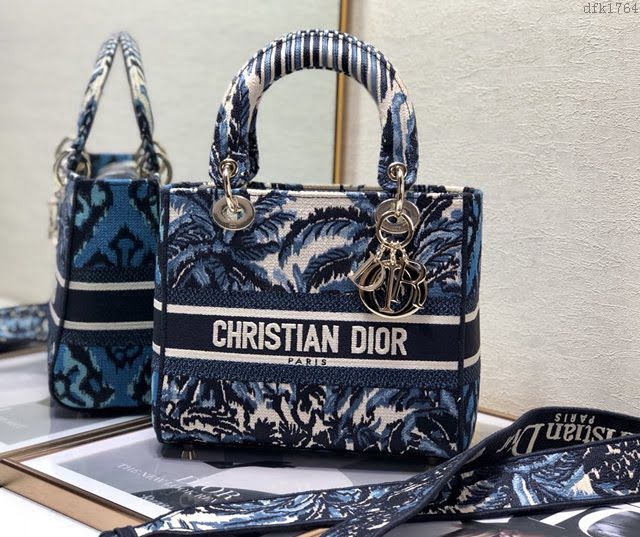 Dior女包 迪奧Lady Dior刺繡手袋 Dior手提肩背斜挎包  dfk1764