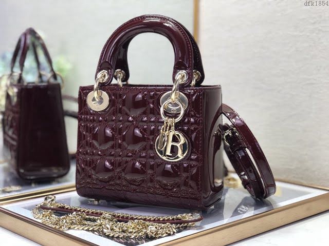 Dior女包 迪奧Lady Dior Mini經典3格戴妃包 Dior手提肩背斜挎包  dfk1854