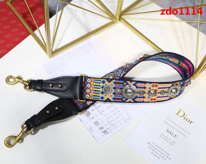 DIOR迪奧 波西米亞 彩色肩帶 復古銀色飾章  zdo1114