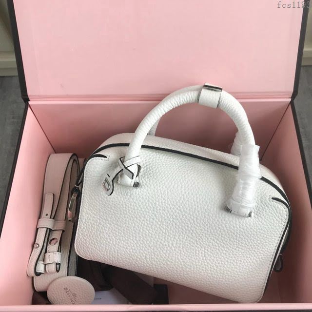 DELVAUX女包 Delvau單肩斜挎包 半手工Cool box 小號 德爾沃女手提包 手拎包 白色  fcs1193