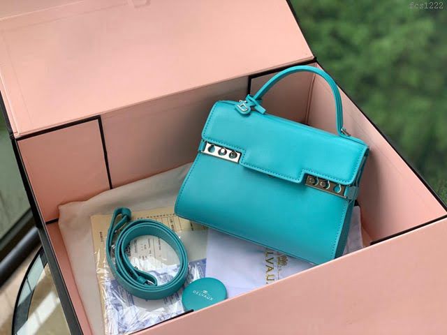 DELVAUX女包 比利時品牌 Tempete手袋 柔軟牛皮 德爾沃女手提包 Mini號手拎包 TP0020晴空藍  fcs1222