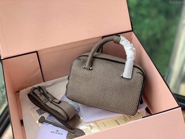 DELVAUX女包 2019春夏款 全新Cool Box優質牛皮 德爾沃女手提包 Cl0020 小方包 雪花黑 Delvaux單肩包  fcs1265