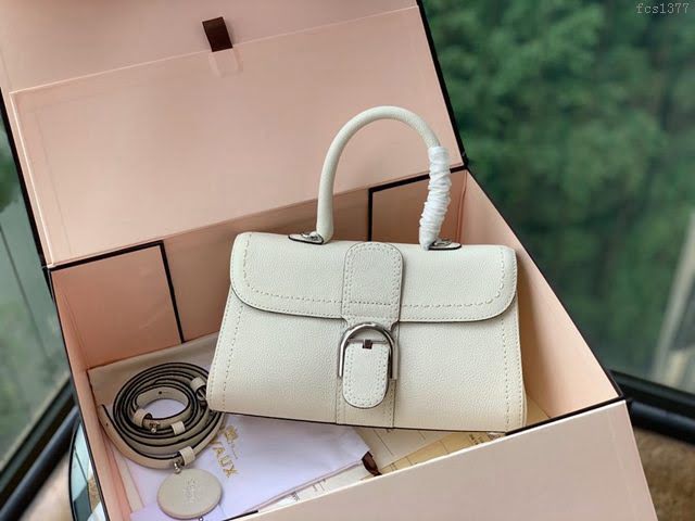 DELVAUX女包 Brillant系列手袋 原廠牛皮 德爾沃女手提包 女手拎包 Delvaux單肩斜挎包 Ds0028手縫白色  fcs1377