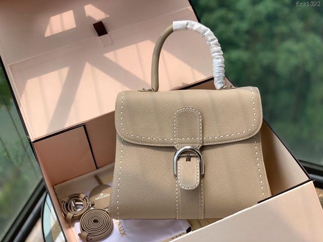 DELVAUX女包 德爾沃比利時單肩包 純手工蜜蠟縫線 德爾沃女手提包 女手拎包 DF0028手縫淺灰 Delvaux斜挎包  fcs1392
