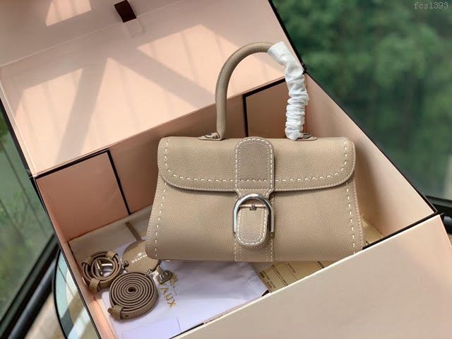 DELVAUX女包 德爾沃比利時單肩包 純手工蜜蠟縫線 德爾沃女手提包 女手拎包 Ds0028手縫淺灰 Delvaux斜挎包  fcs1393
