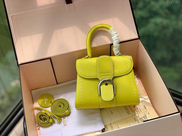 DELVAUX女包 德爾沃比利時單肩包 純手工蜜蠟縫線 德爾沃女手提包 女手拎包 DF0020手縫茴香綠 Delvaux斜挎包  fcs1397