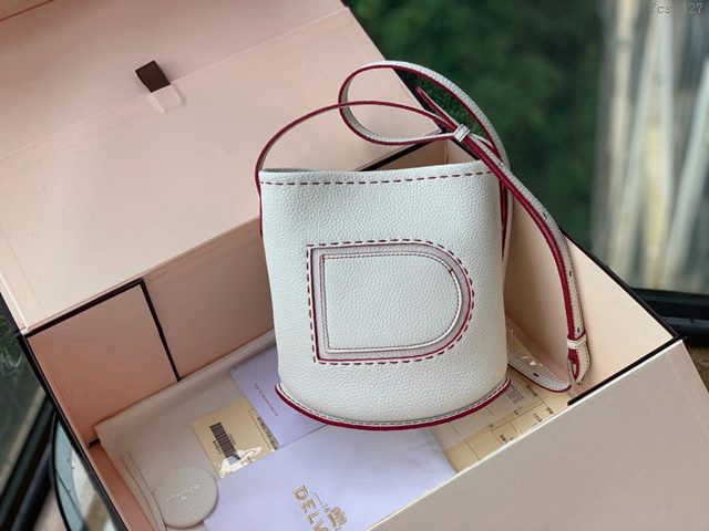 DELVAUX女包 Delvaux Pin春夏系列 進口牛皮 德爾沃女手提包 手拎包 D00315白色mini  fcs1427
