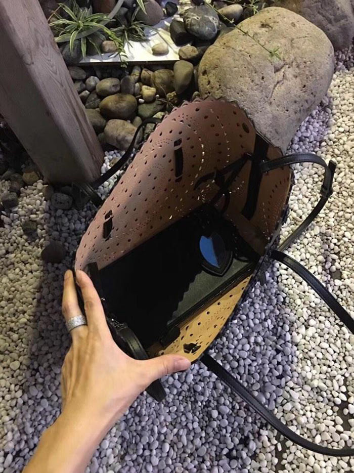 FENDI芬迪 alaia阿萊亞 法國著名品牌同款 鏤空撞色 休閒購物袋 度假首選款  fd1119