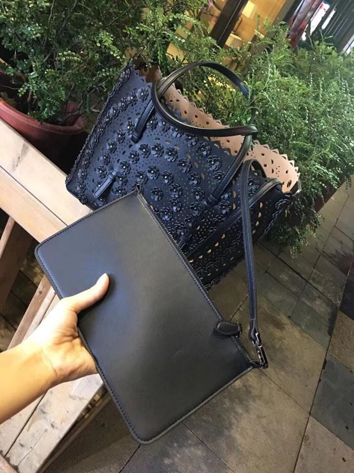 FENDI芬迪 alaia阿萊亞 法國著名品牌同款 鏤空撞色 休閒購物袋 度假首選款  fd1119