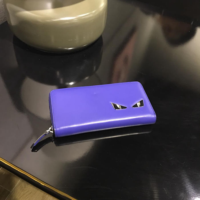FENDI芬迪 小牛皮 手工縫製 多卡位 小怪獸潮人錢包  fd1160