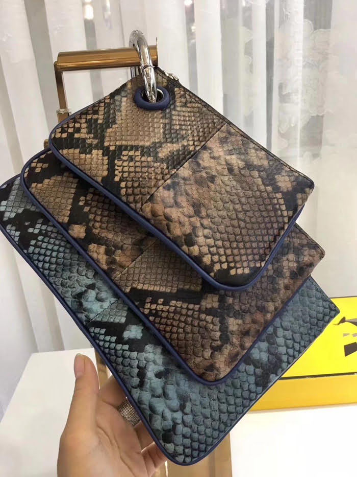 FENDI芬迪 手包 一套三個不同尺寸 進口牛皮 手拿包  fd1222
