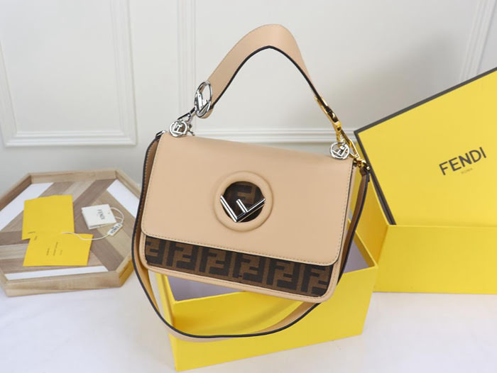FENDI芬迪 最新系列 Kan I款0999 牛皮秋冬最新五金扣FENDI F LOGO  fd1290