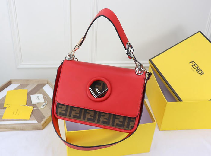 FENDI芬迪 最新系列 Kan I款0999 牛皮秋冬最新五金扣FENDI F LOGO  fd1292