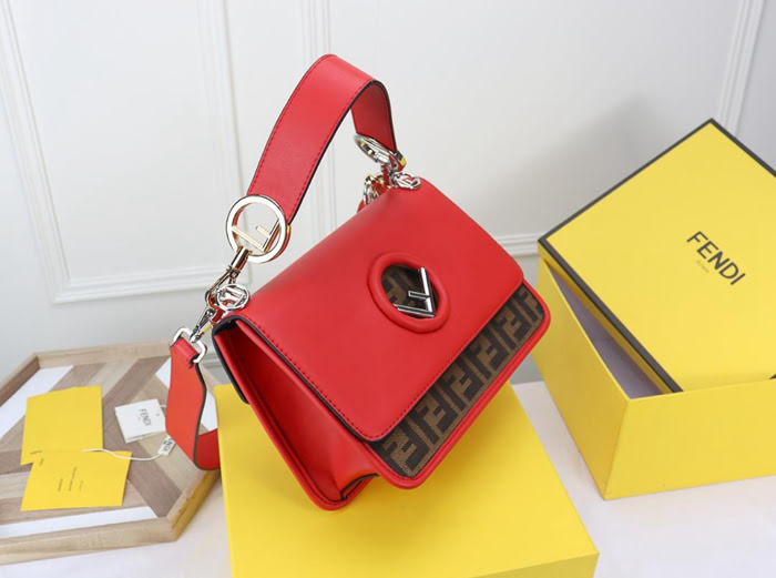FENDI芬迪 最新系列 Kan I款0999 牛皮秋冬最新五金扣FENDI F LOGO  fd1292