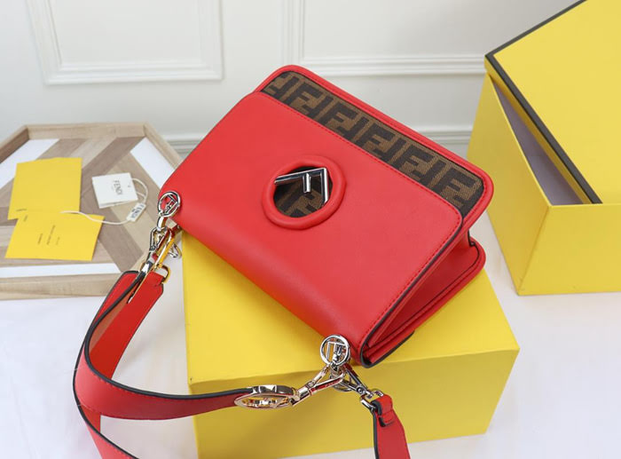 FENDI芬迪 最新系列 Kan I款0999 牛皮秋冬最新五金扣FENDI F LOGO  fd1292