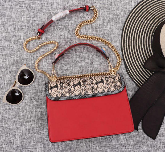 FENDI芬迪 大號 Fendi 8809 2018春夏新款 情人節禮物KAN I LOGO牛皮手袋  fd1294