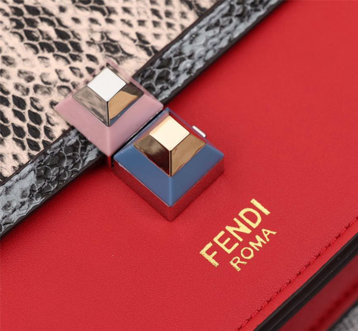 FENDI芬迪 大號 Fendi 8809 2018春夏新款 情人節禮物KAN I LOGO牛皮手袋  fd1294