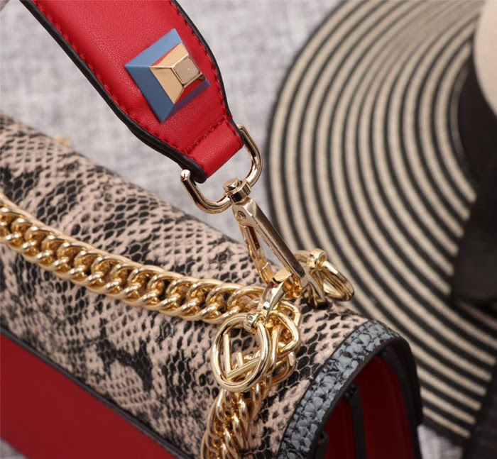 FENDI芬迪 大號 Fendi 8809 2018春夏新款 情人節禮物KAN I LOGO牛皮手袋  fd1294