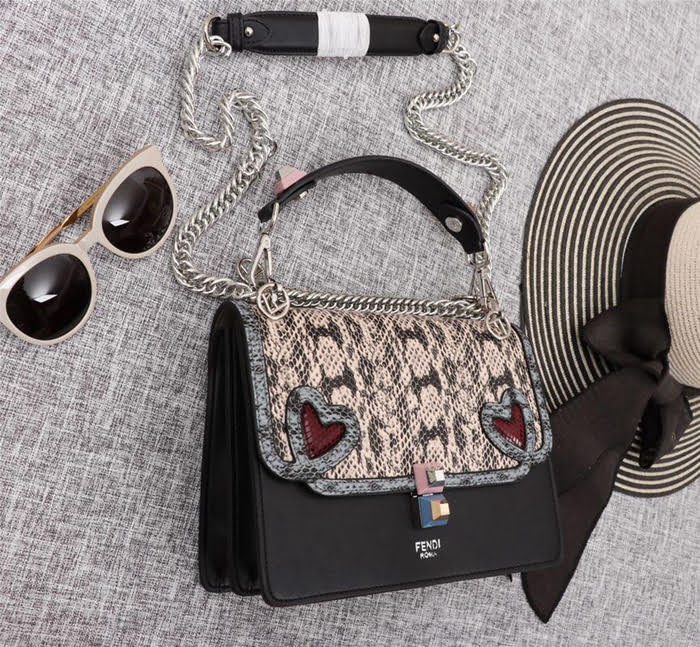 FENDI芬迪 大號 Fendi 8809 2018春夏新款 情人節禮物KAN I LOGO牛皮手袋  fd1295