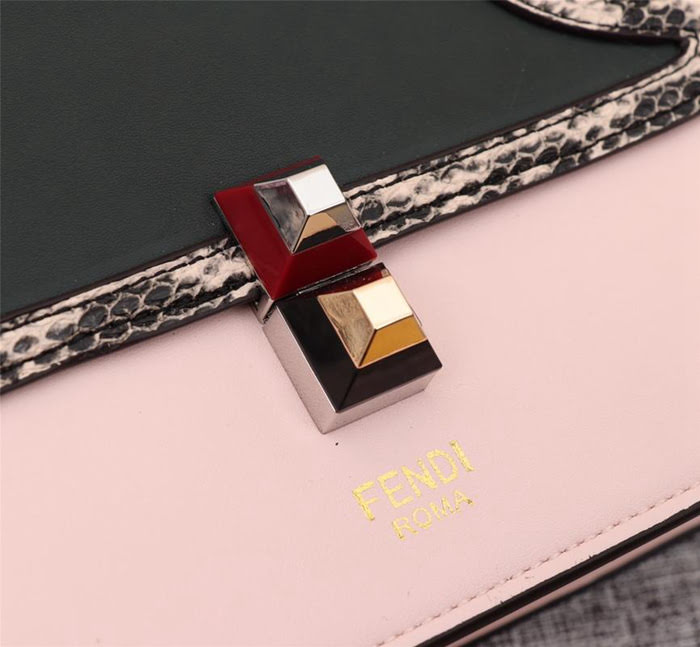 FENDI芬迪 大號 Fendi 8809 2018春夏新款 情人節禮物KAN I LOGO牛皮手袋  fd1296