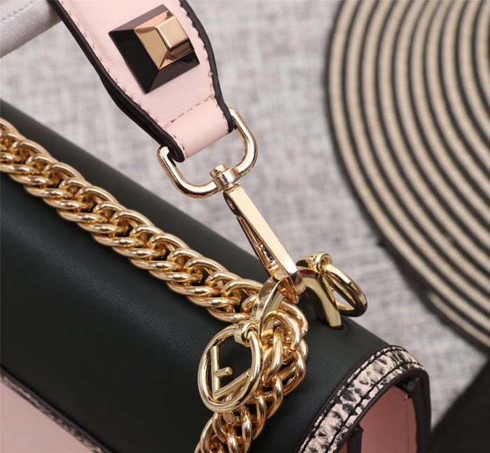 FENDI芬迪 大號 Fendi 8809 2018春夏新款 情人節禮物KAN I LOGO牛皮手袋  fd1296
