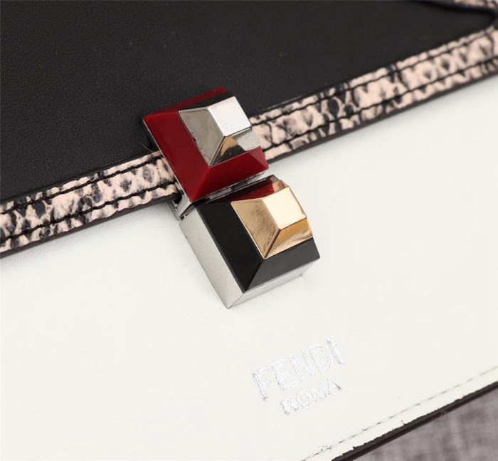 FENDI芬迪 大號 Fendi 8809 2018春夏新款 情人節禮物KAN I LOGO牛皮手袋  fd1297