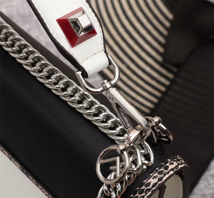 FENDI芬迪 大號 Fendi 8809 2018春夏新款 情人節禮物KAN I LOGO牛皮手袋  fd1297