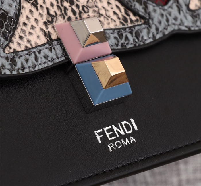 FENDI芬迪 小號Fendi 8809 2018春夏新款 情人節禮物 KAN I LOGO牛皮手袋  fd1298