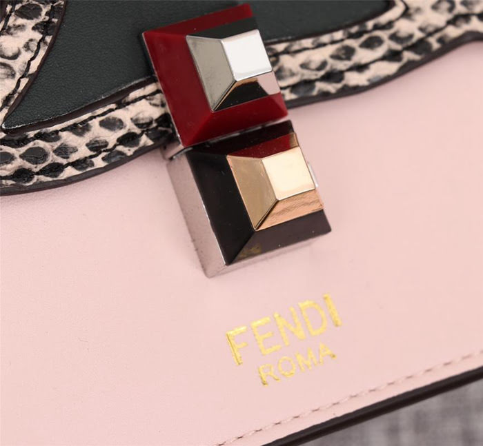 FENDI芬迪 小號Fendi 8809 2018春夏新款 情人節禮物 KAN I LOGO牛皮手袋  fd1300
