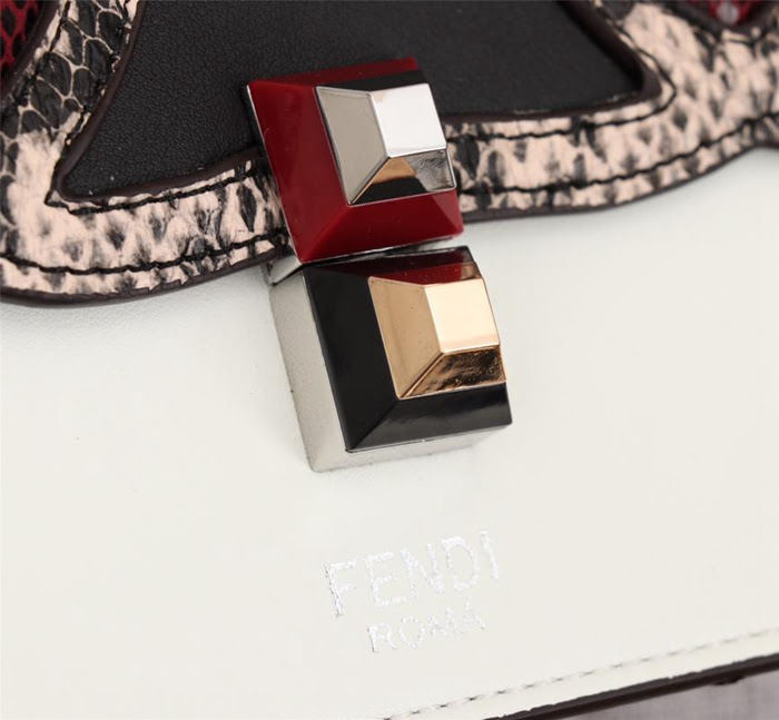 FENDI芬迪 小號Fendi 8809 2018春夏新款 情人節禮物 KAN I LOGO牛皮手袋  fd1301