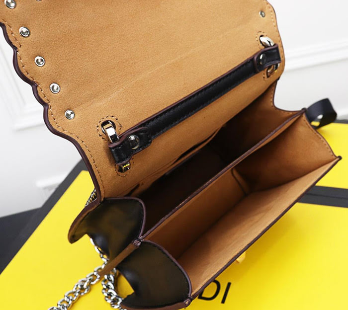 FENDI芬迪 小號 Fendi 2018秋冬新款 Kani翻蓋式手袋 可斜背亦可手提 088 081  fd1316