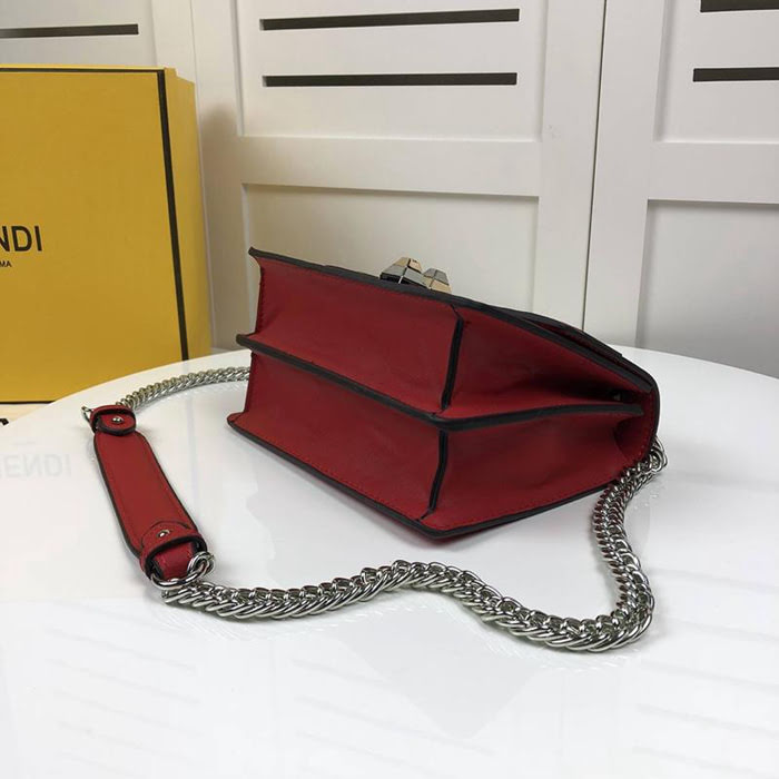 FENDI芬迪 新品小號 FEND時裝秀款 皮革手袋 斜挎手提包  fd1329