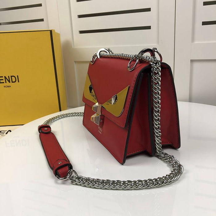 FENDI芬迪 新品小號 FEND時裝秀款 皮革手袋 斜挎手提包  fd1329